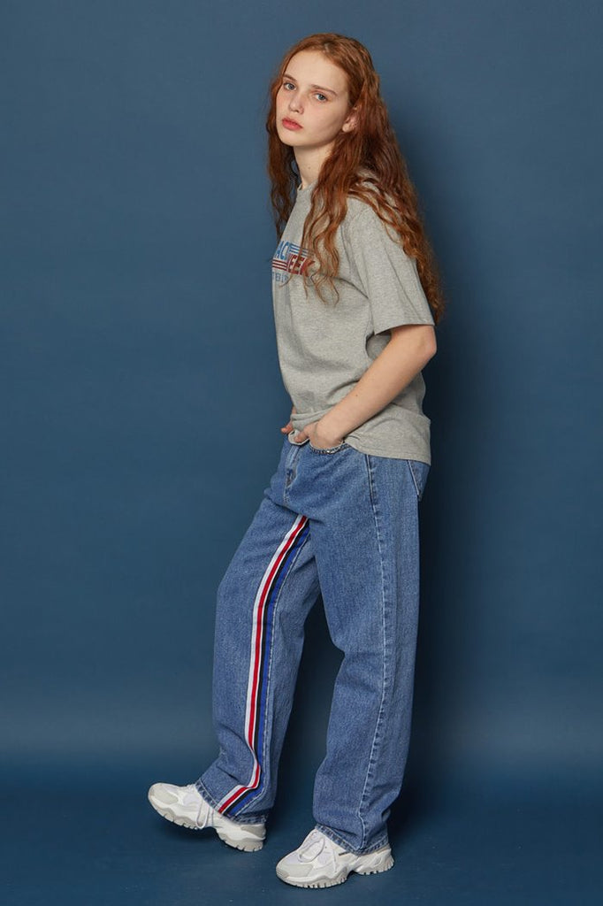 スローアシッド(SLOW ACID) Sideline Denim Pants (BLUE)