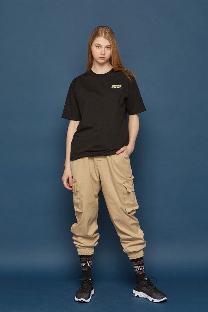 スローアシッド(SLOW ACID) Spancotton Cargo Jogger Pants (BEIGE)