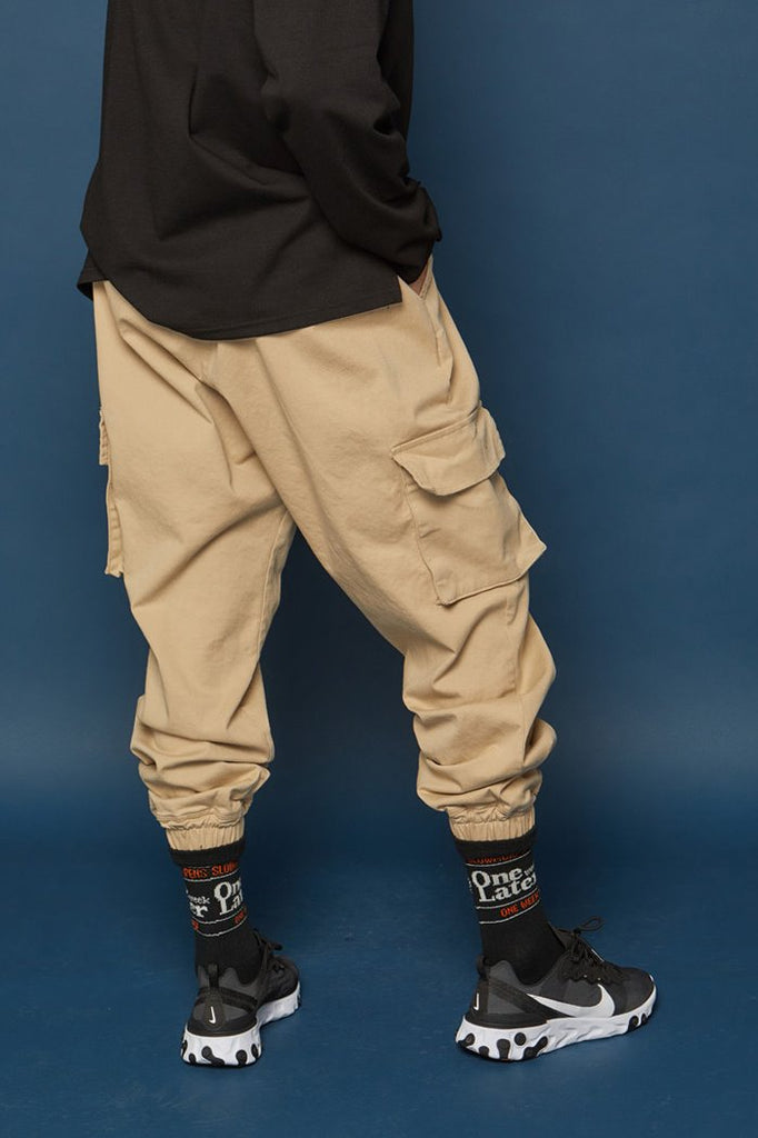 スローアシッド(SLOW ACID) Spancotton Cargo Jogger Pants (BEIGE)
