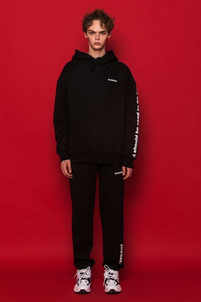 スローアシッド(SLOW ACID) Side Point Hoodie (BLACK)
