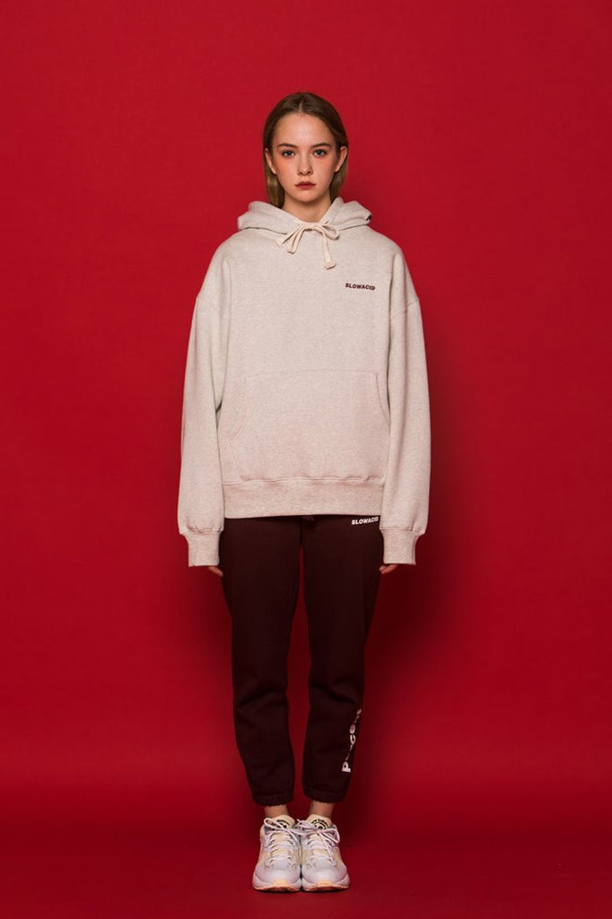 スローアシッド(SLOW ACID) Side Point Hoodie (OATMEAL)
