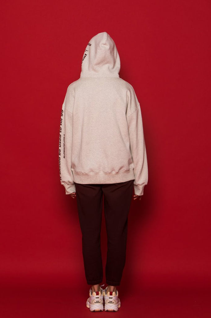 スローアシッド(SLOW ACID) Side Point Hoodie (OATMEAL)