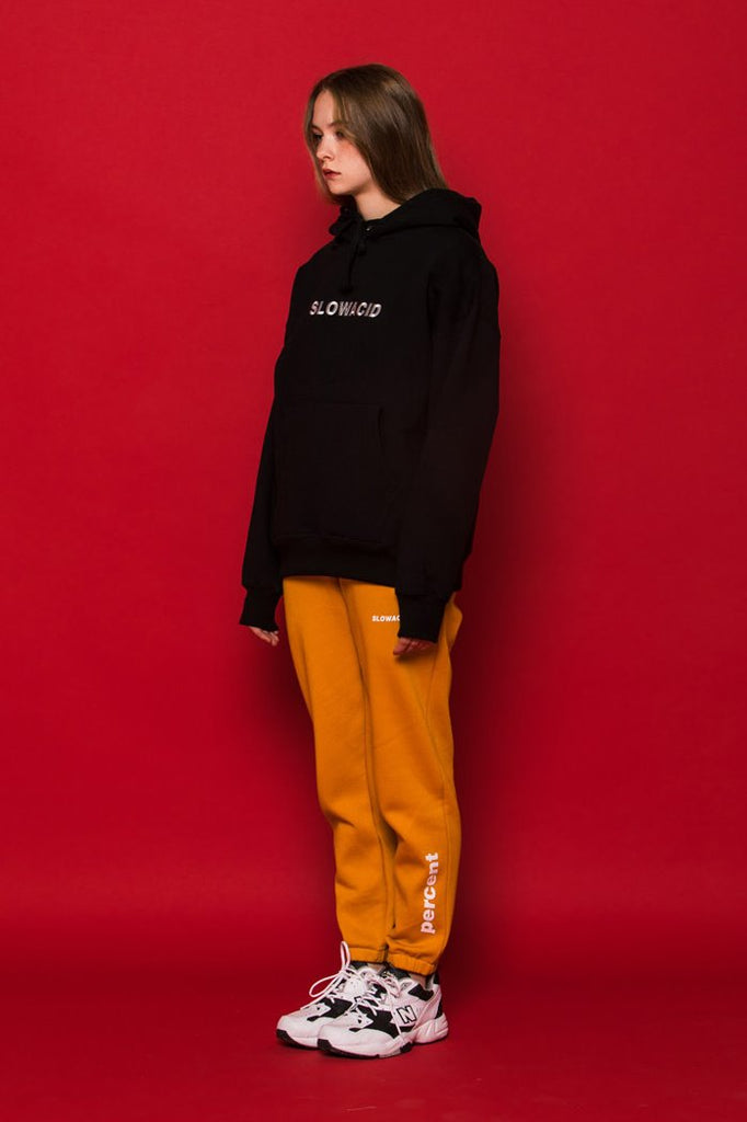 スローアシッド(SLOW ACID) 18FW Logo Hoodie (BLACK)