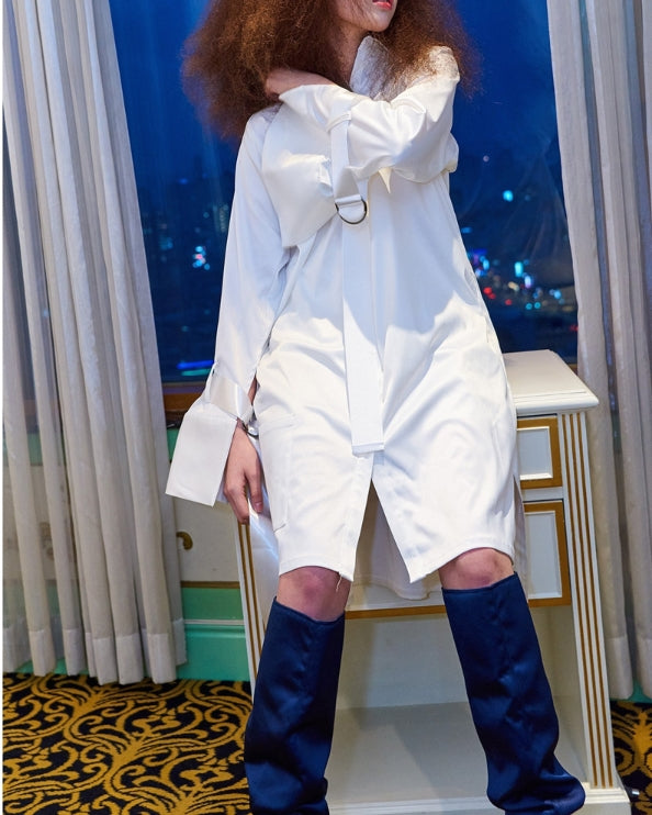 オージーオーディー(OZOD) satin long shirts