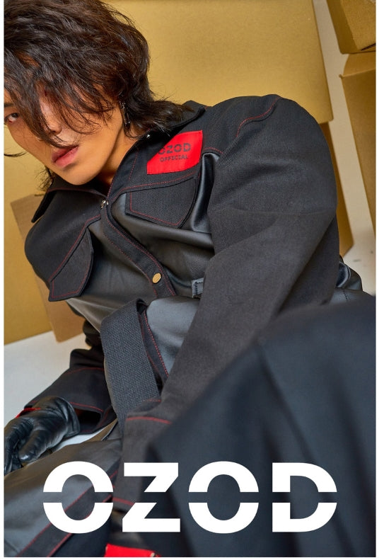 オージーオーディー(OZOD) DENIM LEATHER JACKET
