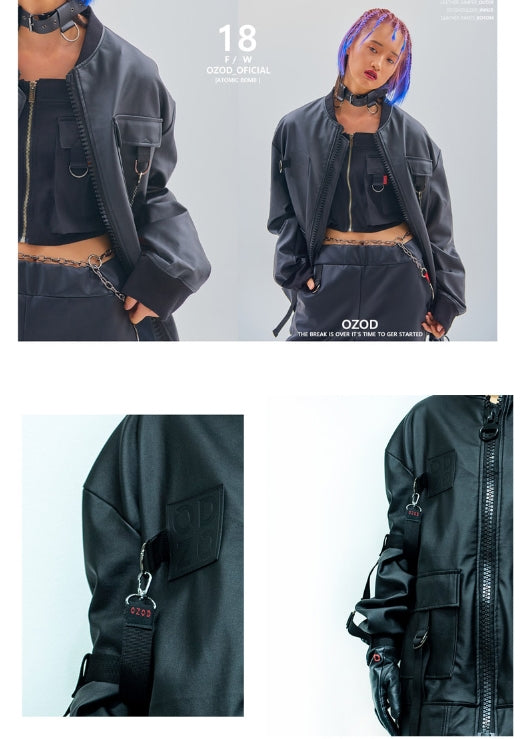 オージーオーディー(OZOD) LEATHER JUMPER