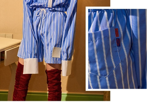 オージーオーディー(OZOD) stripe short pants