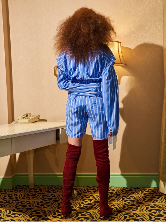 オージーオーディー(OZOD) stripe short pants