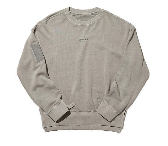 オベルー(OVERR) TOME.1 VELCRO PIGMENT LIGHTGRAY SWEATSHIRTS