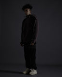 オベルー(OVERR) TOME.5 FLEECED CHARCOAL INCISION HOODIE