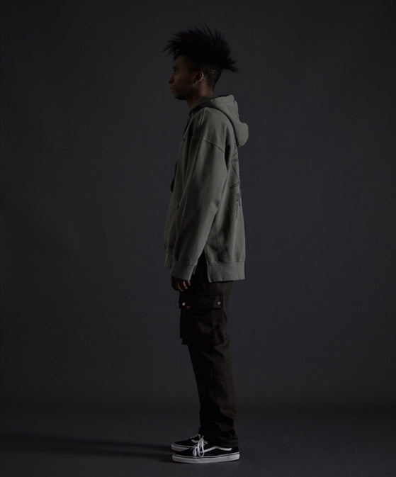 オベルー(OVERR) TOME.5 PIGMENT KHAKI HOODIE