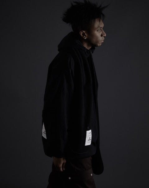オベルー(OVERR) TOME.5 FLEECED BLACK MUFFLER