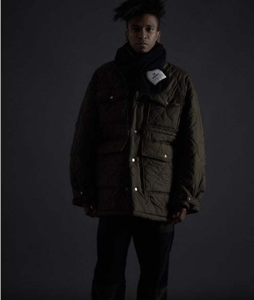 オベルー(OVERR) TOME.5 FLEECED BLACK MUFFLER