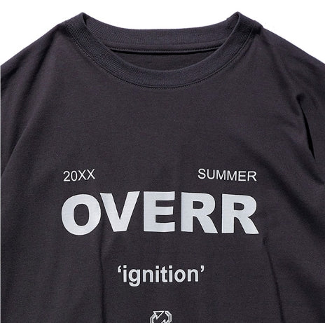 オベルー(OVERR) ESSAY.4 IGNITION CHARCOAL TEE