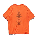 オベルー(OVERR) ESSAY.4 BACKPRINTING ORANGE TEE
