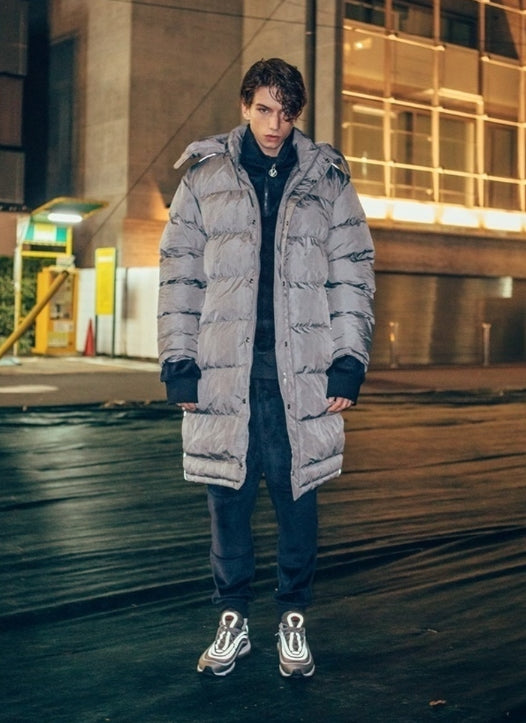 オベルー(OVERR) ESSAY.3 GRAY WASHING SCOTCH LONG DOWN PADDING