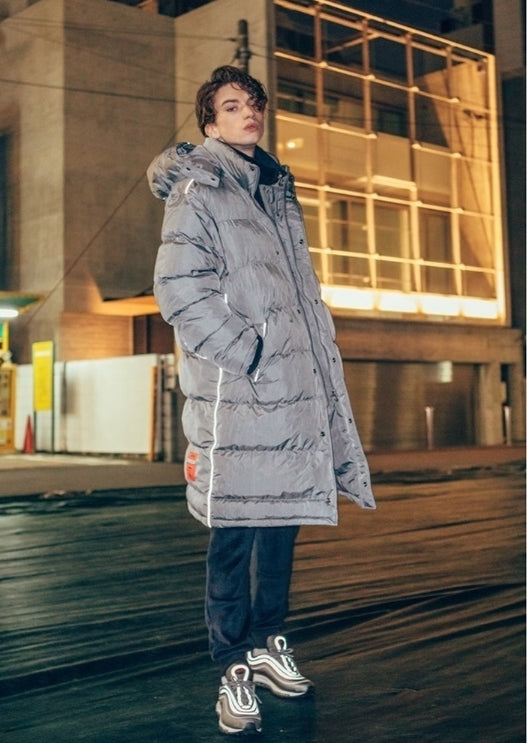 オベルー(OVERR) ESSAY.3 GRAY WASHING SCOTCH LONG DOWN PADDING