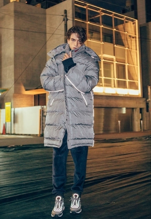 オベルー(OVERR) ESSAY.3 GRAY WASHING SCOTCH LONG DOWN PADDING
