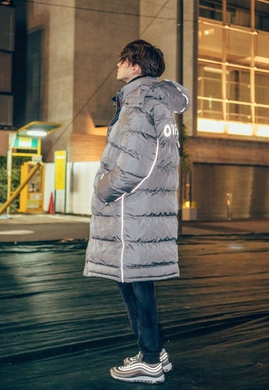 オベルー(OVERR) ESSAY.3 GRAY WASHING SCOTCH LONG DOWN PADDING