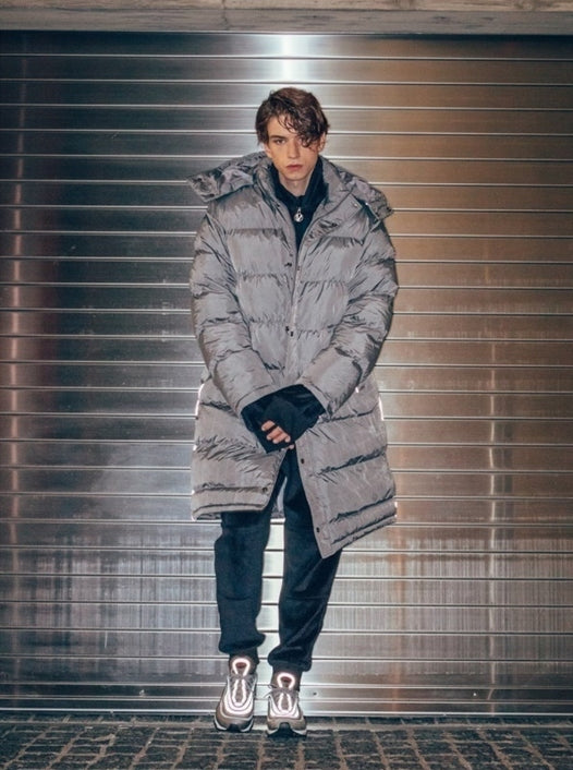 オベルー(OVERR) ESSAY.3 GRAY WASHING SCOTCH LONG DOWN PADDING