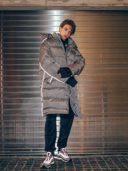 オベルー(OVERR) ESSAY.3 GRAY WASHING SCOTCH LONG DOWN PADDING