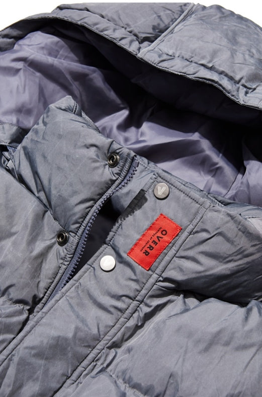 オベルー(OVERR) ESSAY.3 GRAY WASHING SCOTCH LONG DOWN PADDING