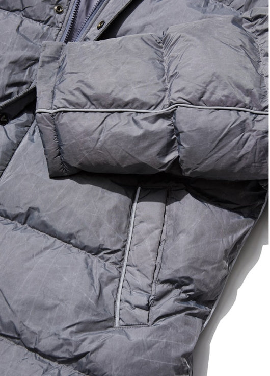オベルー(OVERR) ESSAY.3 GRAY WASHING SCOTCH LONG DOWN PADDING