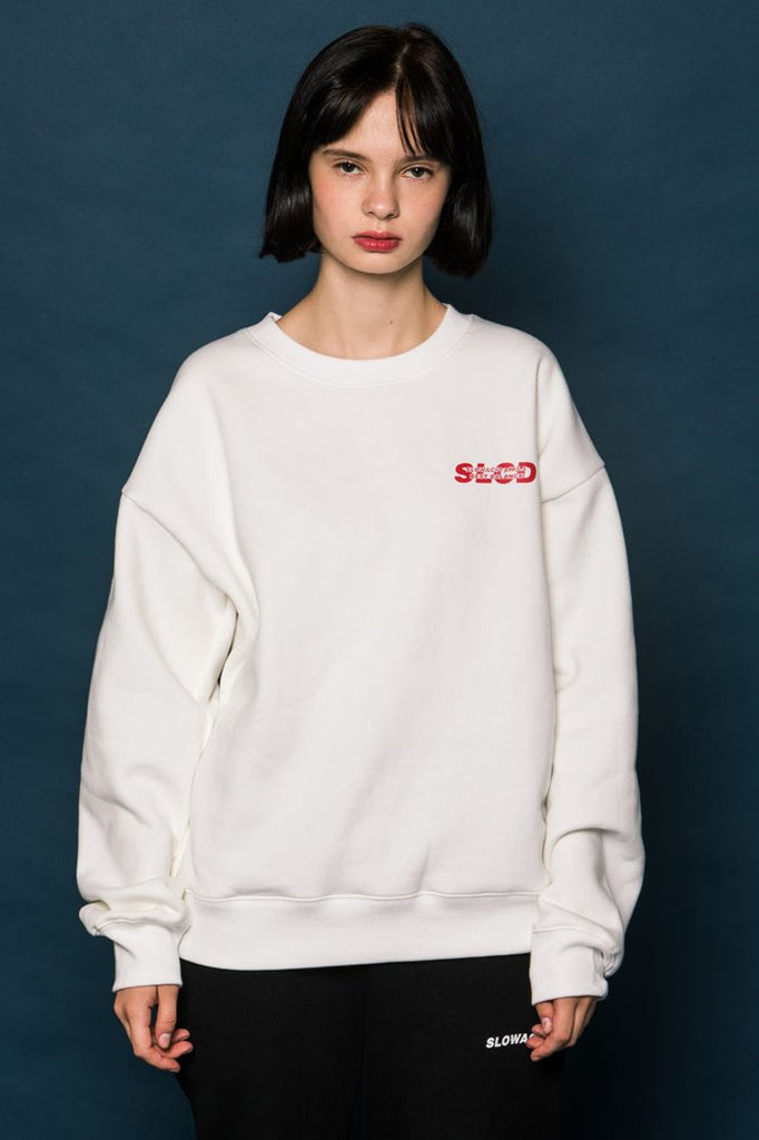 スローアシッド(SLOW ACID) SLCD Sweatshirt (WHITE)