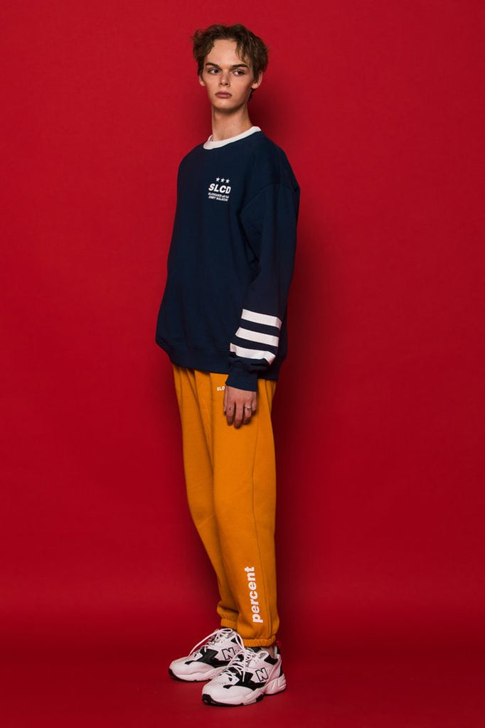 スローアシッド(SLOW ACID) 3LINE Sweatshirt (BLUE)