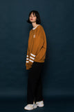スローアシッド(SLOW ACID) 3LINE Sweatshirt (BROWN)