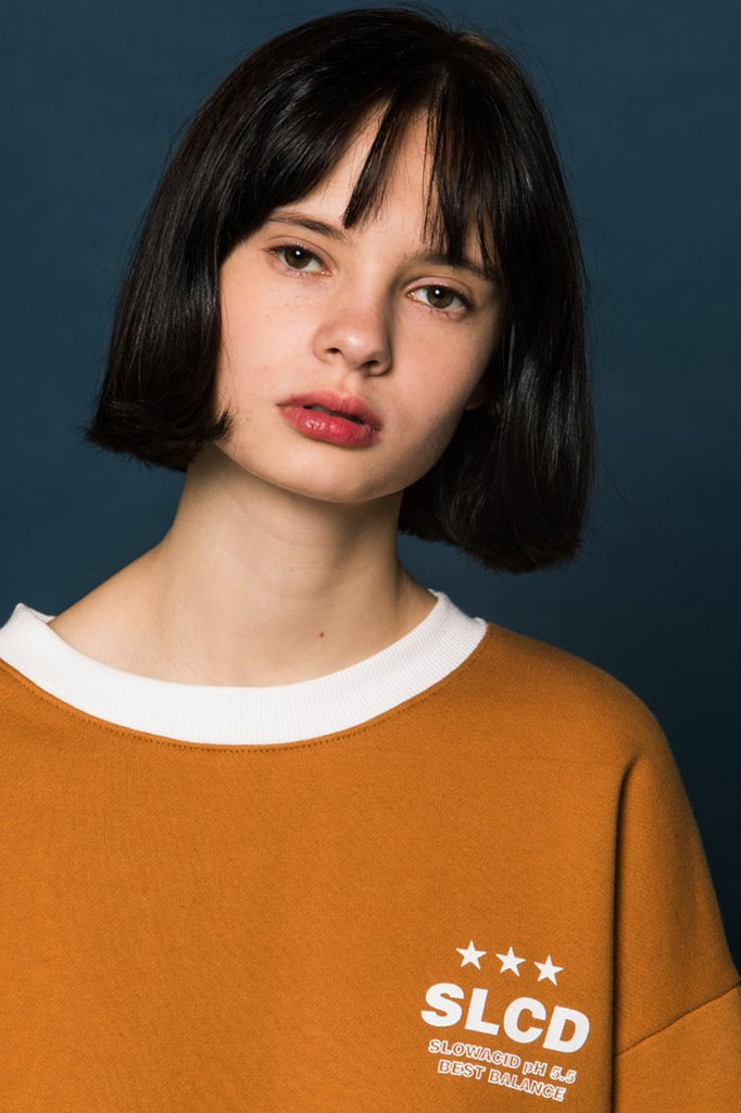 スローアシッド(SLOW ACID) 3LINE Sweatshirt (BROWN)