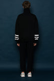 スローアシッド(SLOW ACID) 3LINE Turtleneck Sweatshirt (BLACK)