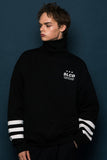 スローアシッド(SLOW ACID) 3LINE Turtleneck Sweatshirt (BLACK)
