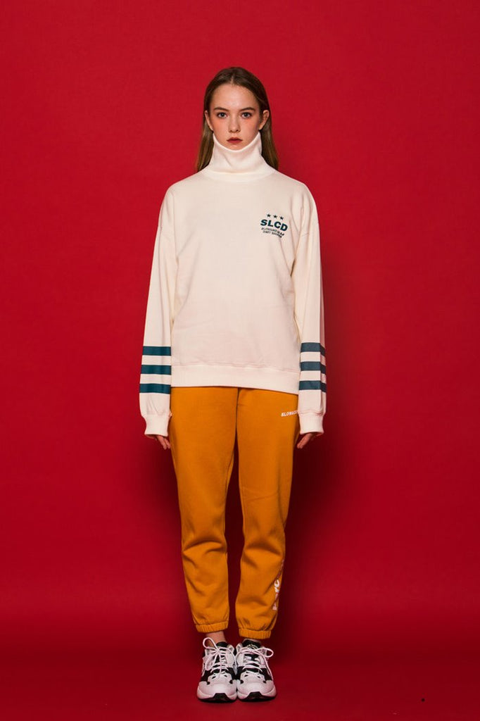 スローアシッド(SLOW ACID) 3LINE Turtleneck Sweatshirt (IVORY)