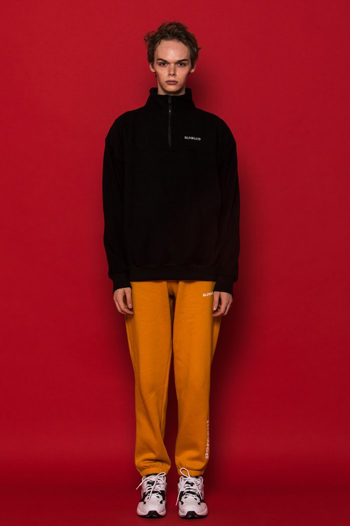 スローアシッド(SLOW ACID) SLCD Half Zipup Fleece (BLACK)