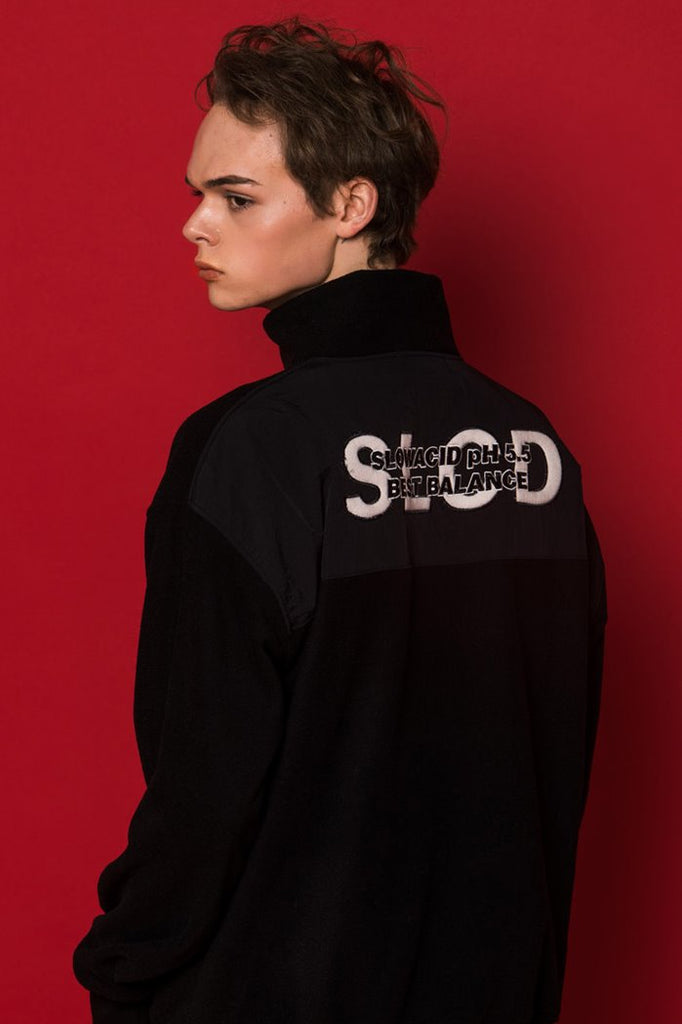 スローアシッド(SLOW ACID) SLCD Half Zipup Fleece (BLACK)
