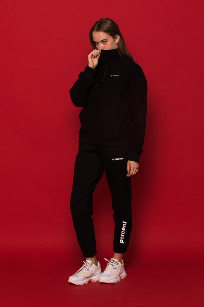 スローアシッド(SLOW ACID) SLCD Half Zipup Fleece (BLACK)