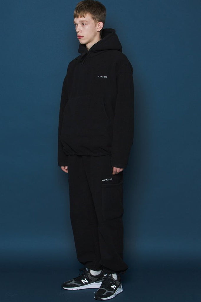 スローアシッド(SLOW ACID) Heavy Fleece Hoodie (BLACK)
