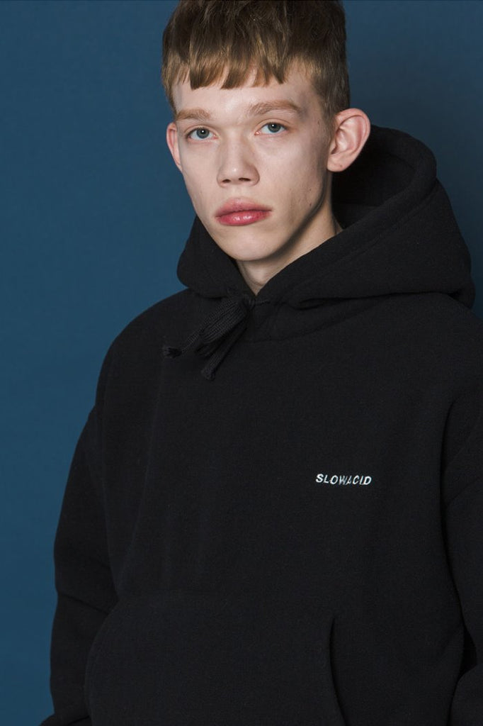 スローアシッド(SLOW ACID) Heavy Fleece Hoodie (BLACK)