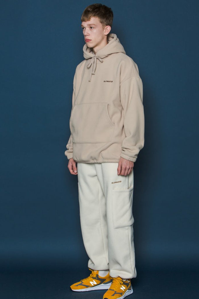 スローアシッド(SLOW ACID) Heavy Fleece Hoodie (BEIGE)
