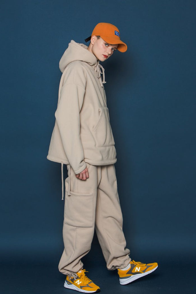 スローアシッド(SLOW ACID) Heavy Fleece Hoodie (BEIGE)