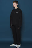 スローアシッド(SLOW ACID) Two-tone Sleeve Sweatshirt (BLACK)