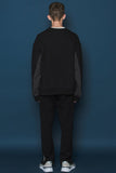 スローアシッド(SLOW ACID) Two-tone Sleeve Sweatshirt (BLACK)