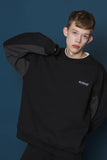 スローアシッド(SLOW ACID) Two-tone Sleeve Sweatshirt (BLACK)