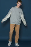 スローアシッド(SLOW ACID) Two-tone Sleeve Sweatshirt (GREY)