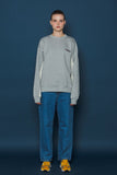 スローアシッド(SLOW ACID) Two-tone Sleeve Sweatshirt (GREY)