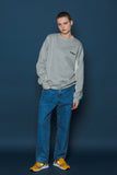 スローアシッド(SLOW ACID) Two-tone Sleeve Sweatshirt (GREY)