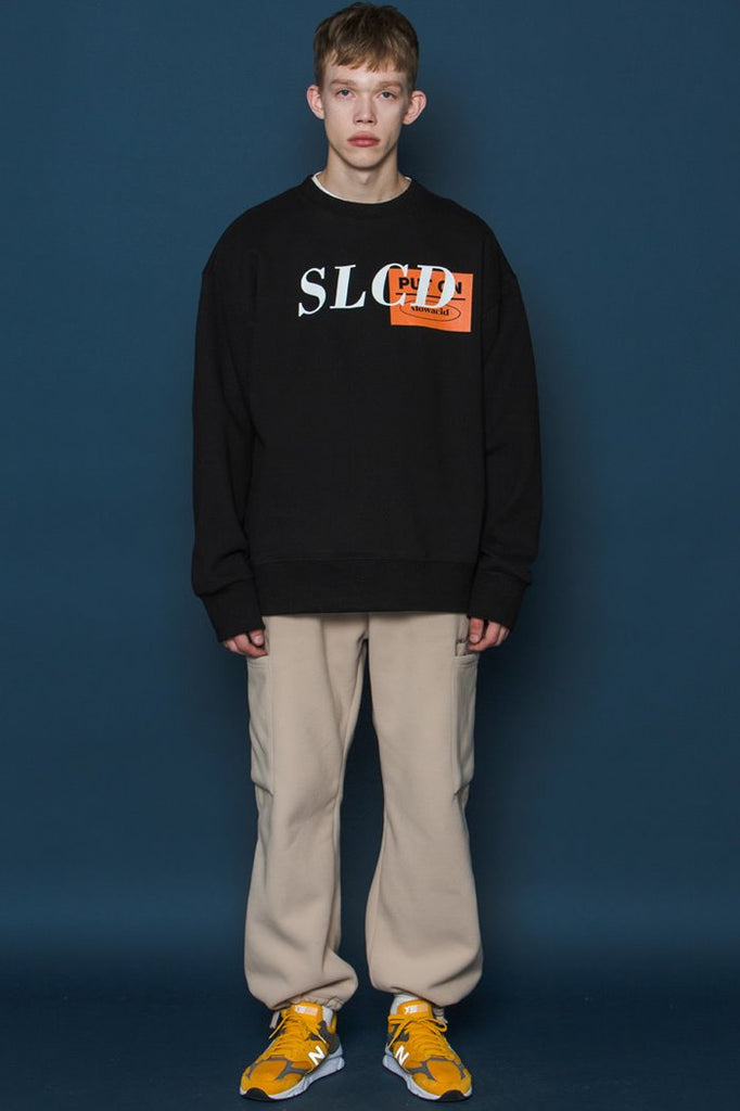 スローアシッド(SLOW ACID) Orangebox Logo Sweatshirt (BLACK)