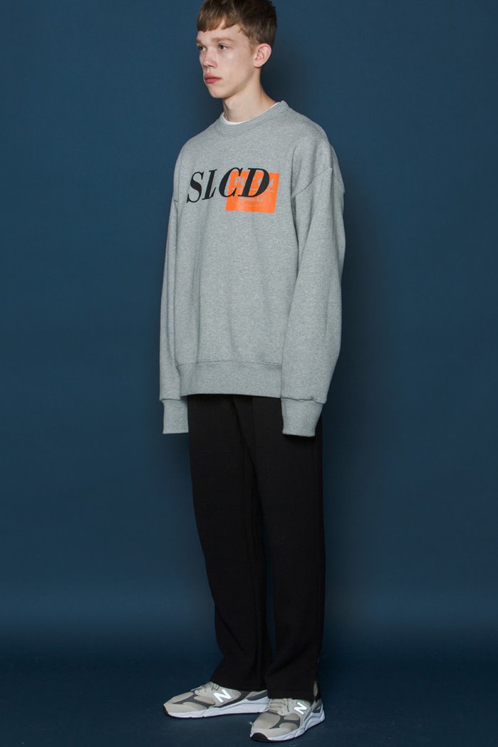 スローアシッド(SLOW ACID) Orangebox Logo Sweatshirt (GREY)