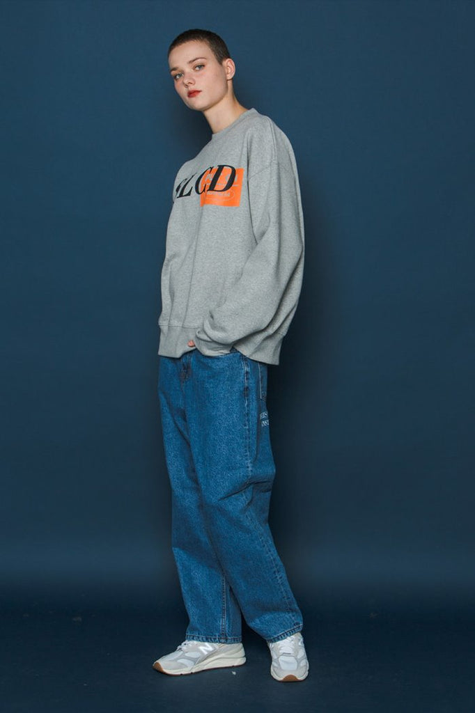 スローアシッド(SLOW ACID) Orangebox Logo Sweatshirt (GREY)